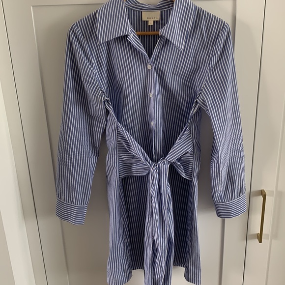 Ruken shirt dress size small with tie front - Picture 2 of 4